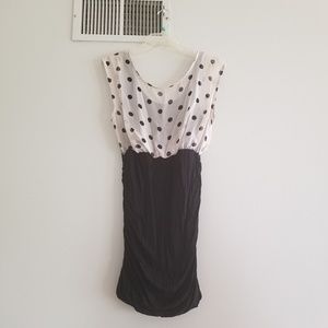 Lush Dresses - Lush black bodycon with off white polka dot M Lush Dresses - Lush black bodycon with off white polka dot M